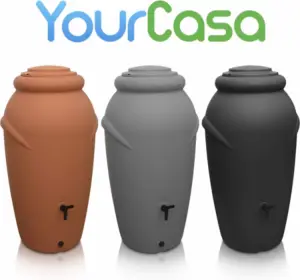 Photos de 3 récupérateurs d'eau de pluie de la marque YouCasa